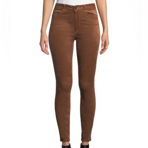 NWOT Paige Women’s Hoxton Ultra Skinny Corduroy Ankle Jeans Brown, Size 24